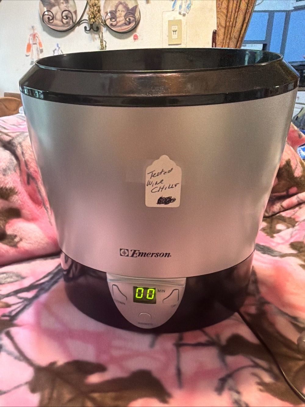 Emerson Silver and Black Wine Chiller Cooler